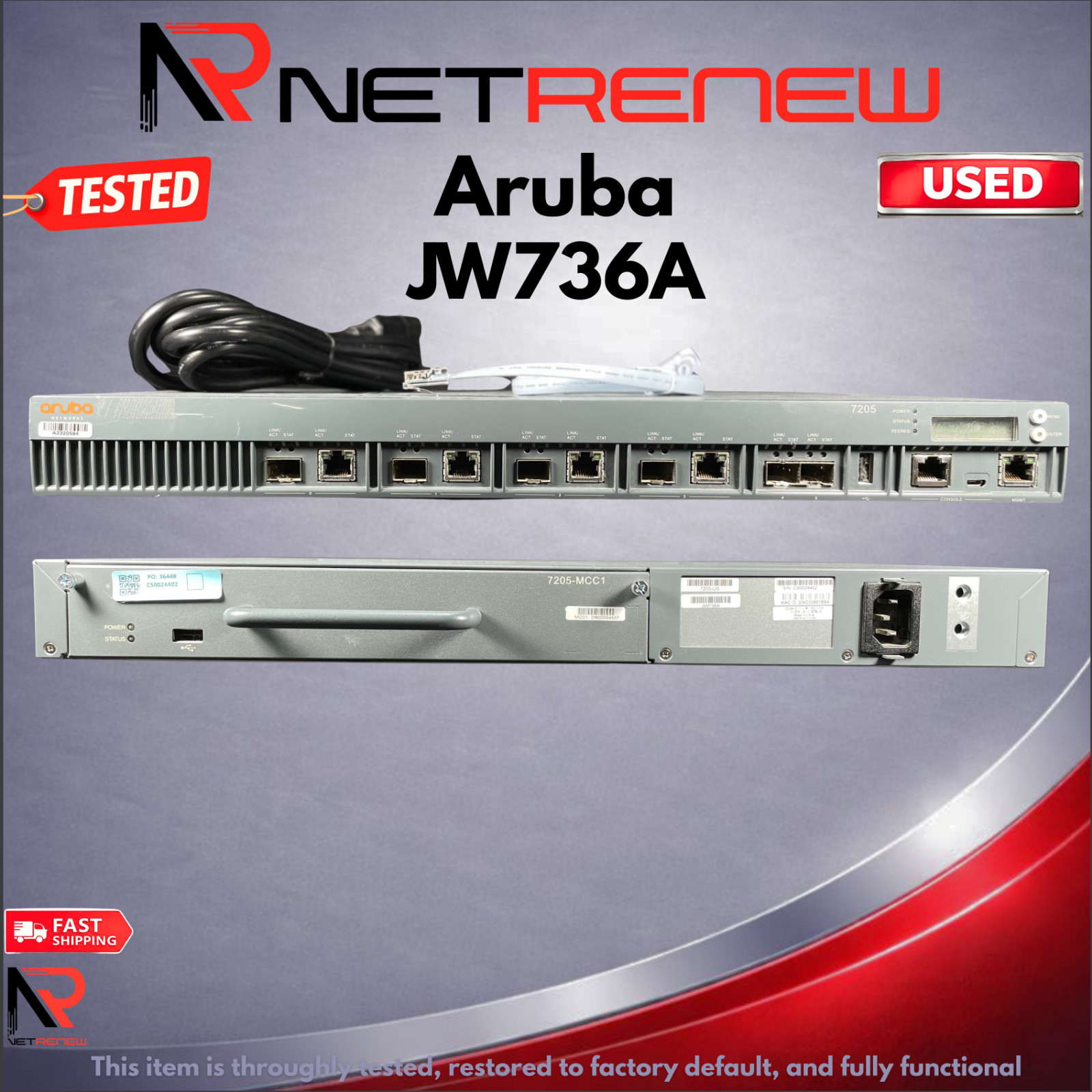 Aruba JW736A 7205-US Mobility Controller