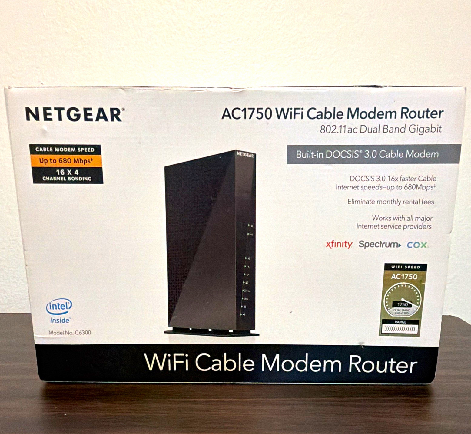 NETGEAR C6300 AC1750 Dual-Band DOCSIS 3.0 Cable Modem Router 4-Port