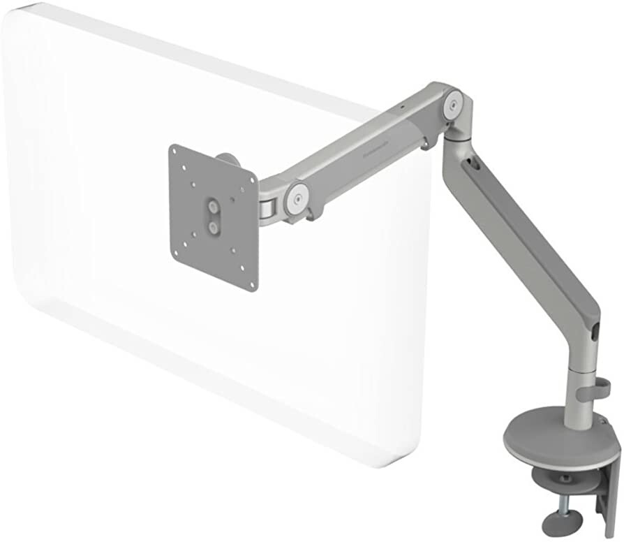 2 Pack Humanscale M8 Monitor Arms Silver/Gray Desk Clamp Mount