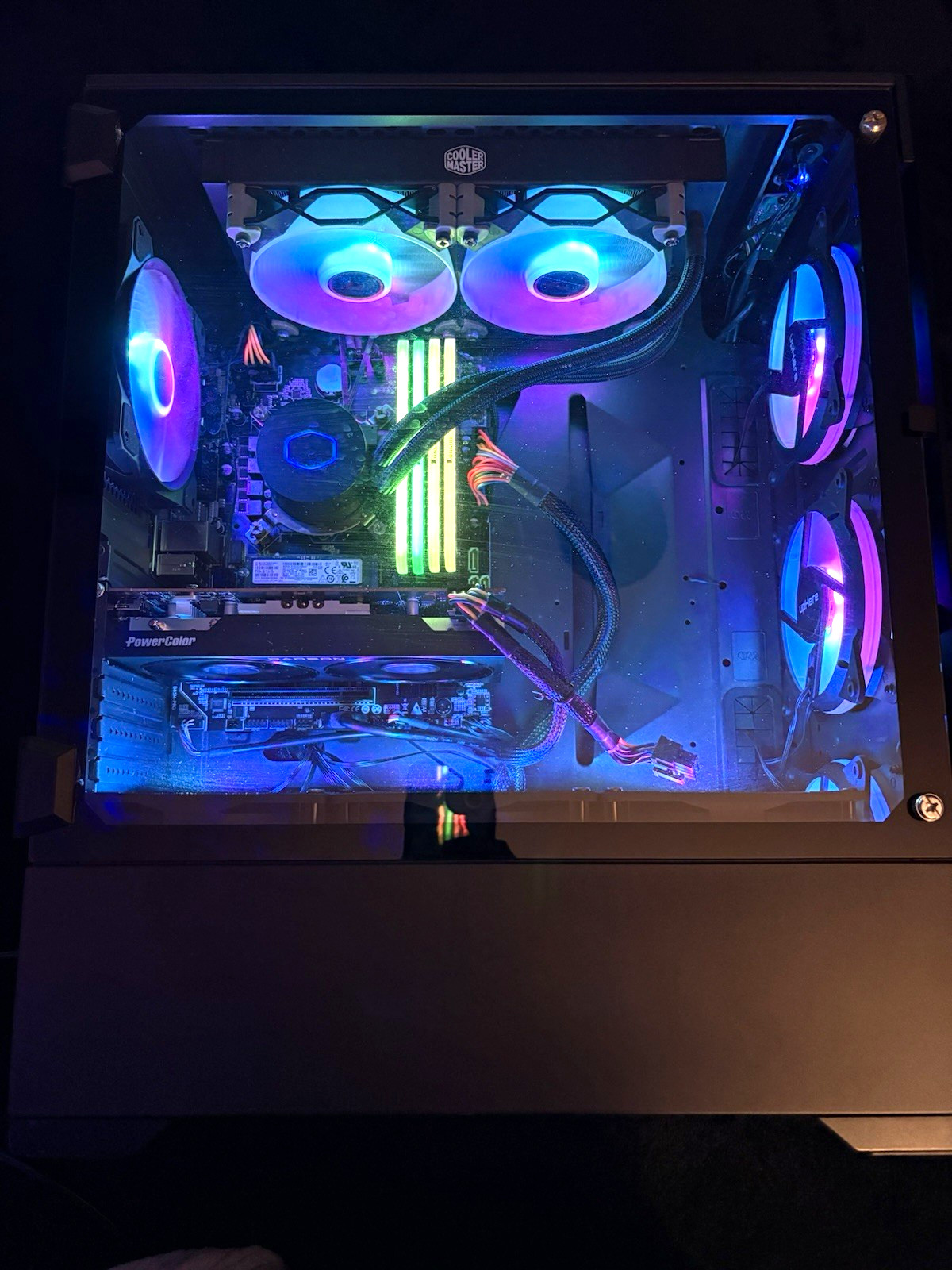 Cooler Master Custom Build Gaming Desktop Tower PC, Black RGB Lighting