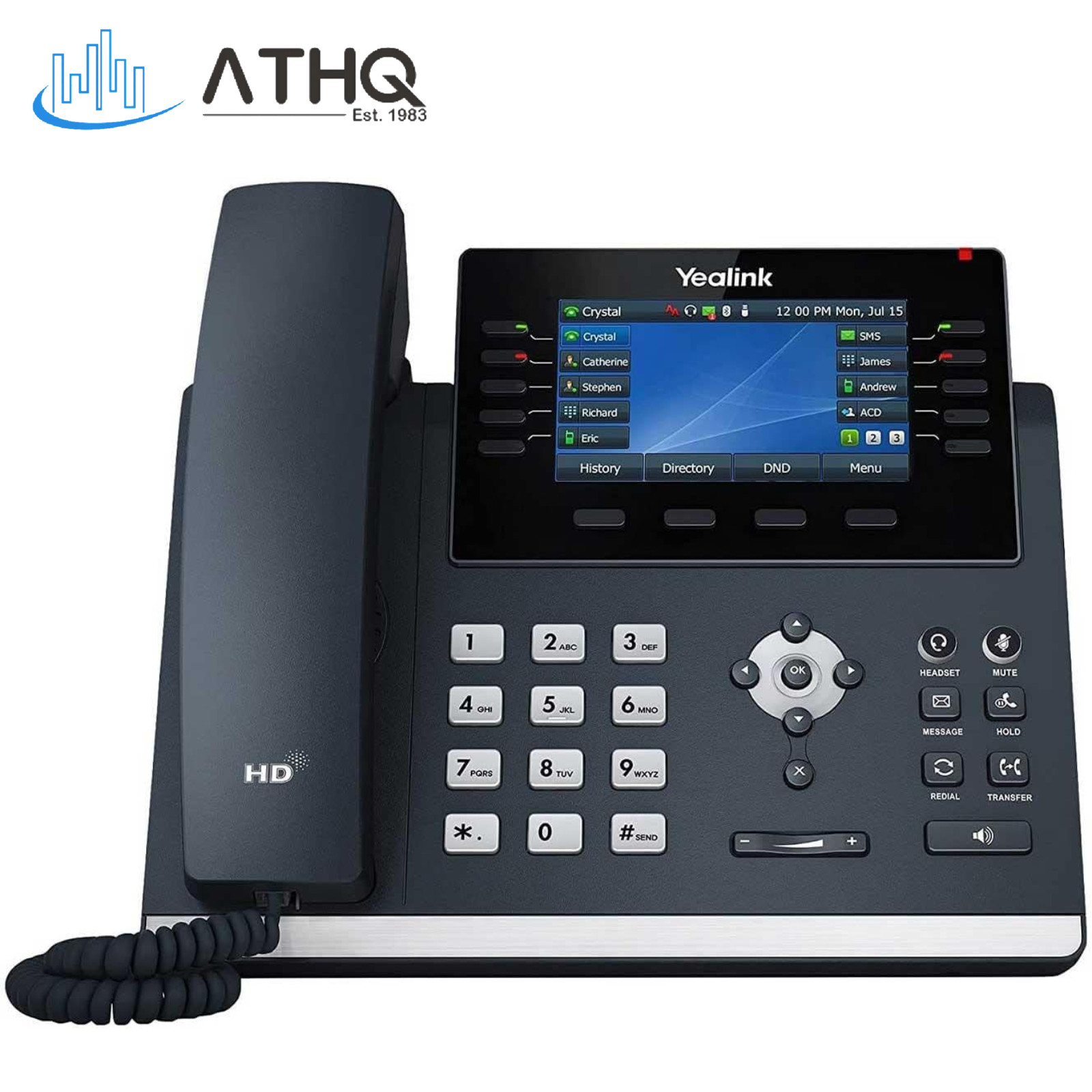Yealink SIP-T46U Gigabit IP PoE Business Phone 16 Lines VoIP HD Mic - NEW