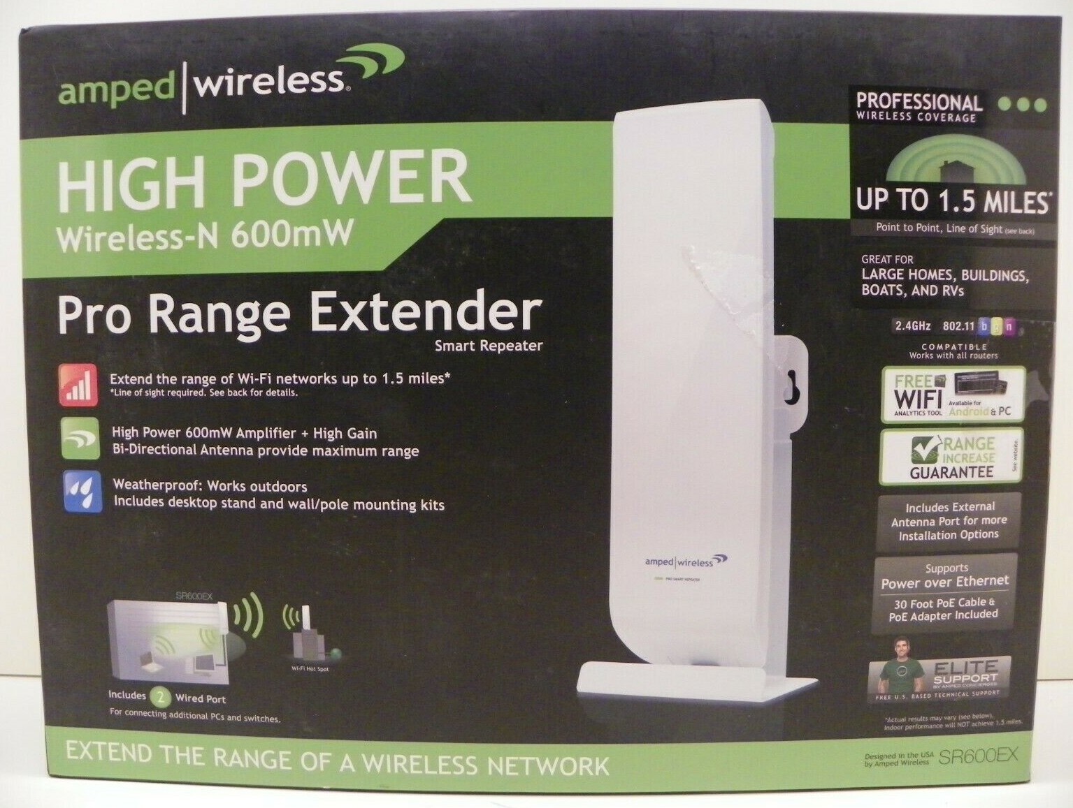 Amped Wireless High Power Wireless-N Pro Smart Repeater and Range Extender