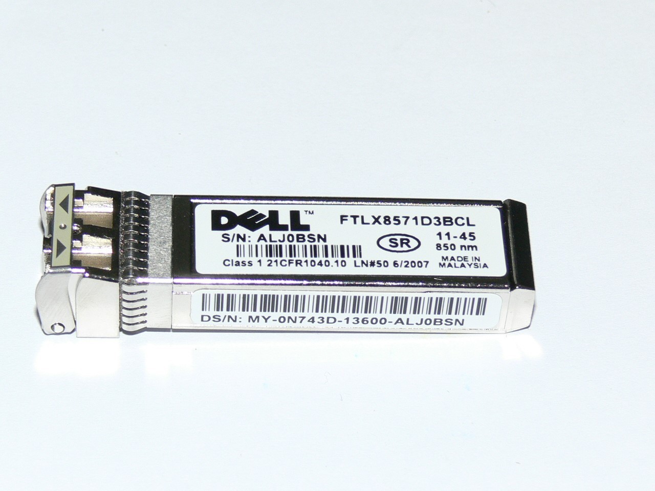 Intel Transceiver SFP+ 10GBE SR 850 Nm Wavelength 850nm New