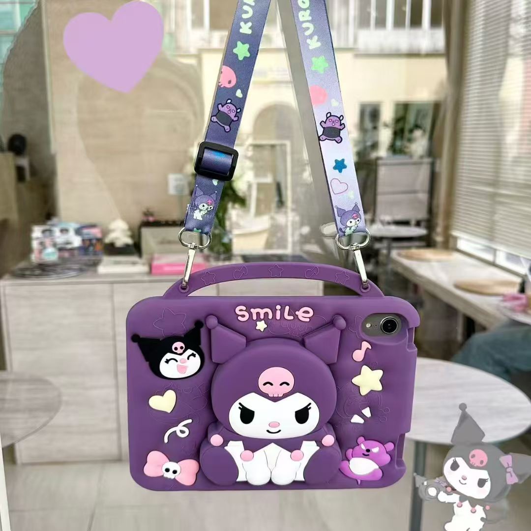 Kuromi Kids Shockproof Handle Case For Samsung Galaxy Tab A A8 A9+A11+A7 S6 Lite
