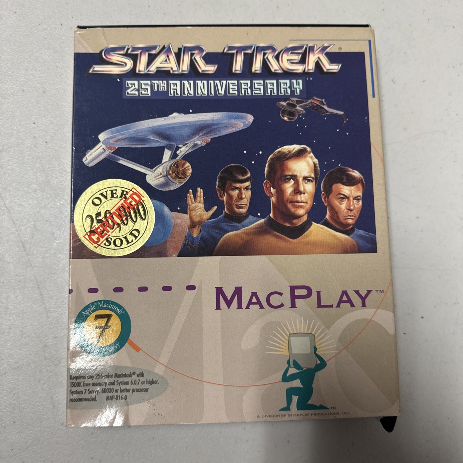 Vintage STAR TREK 25TH ANNIVERSARY PC Game MACPLAY 3.5 Floppy Disks 
