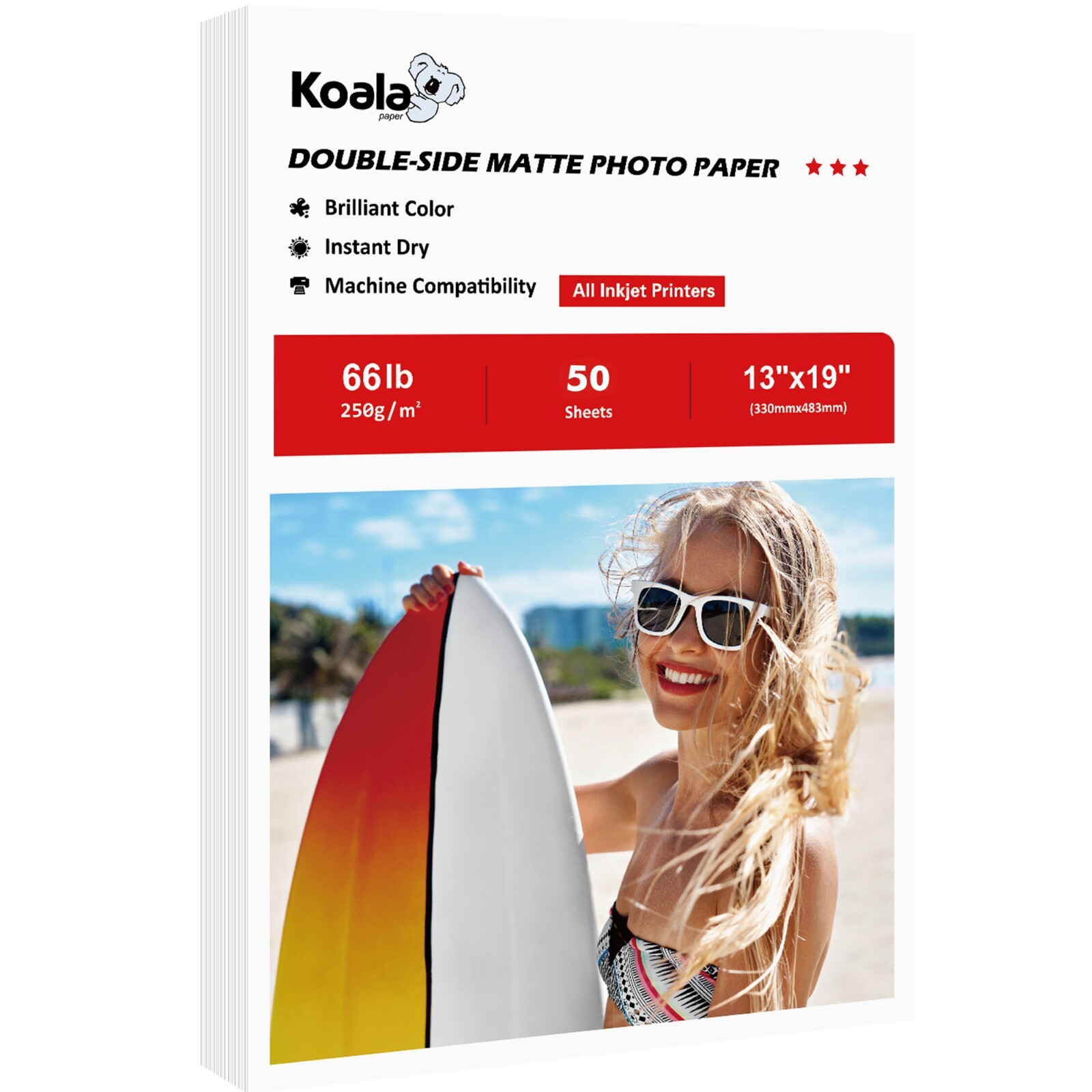 Lot Koala Double-sided Matte Photo Paper 66lb 8.5x11 11x17 13x19 250gsm Inkjet