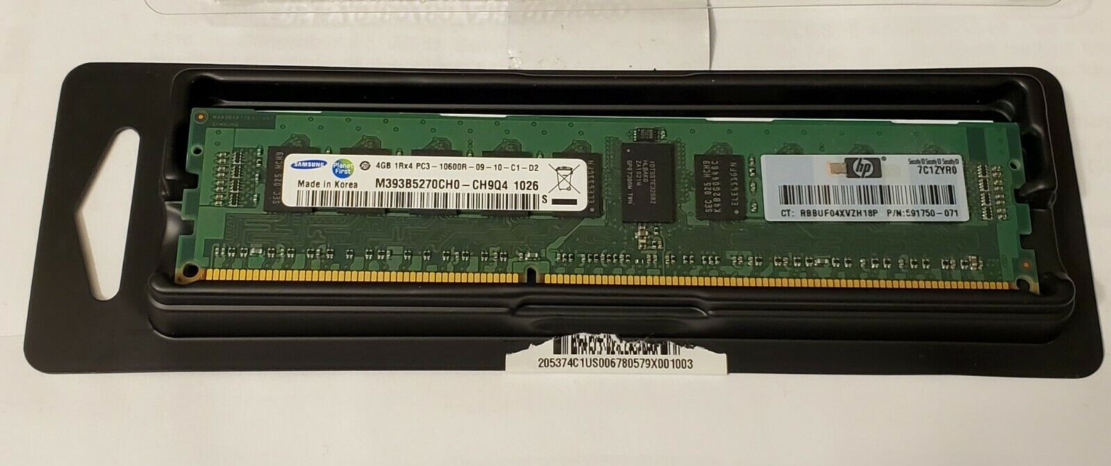 16gb ( 4 x 4gb ) ECC SERVER MEMORY RAM SAMSUNG PC3-10600R TETSED 
