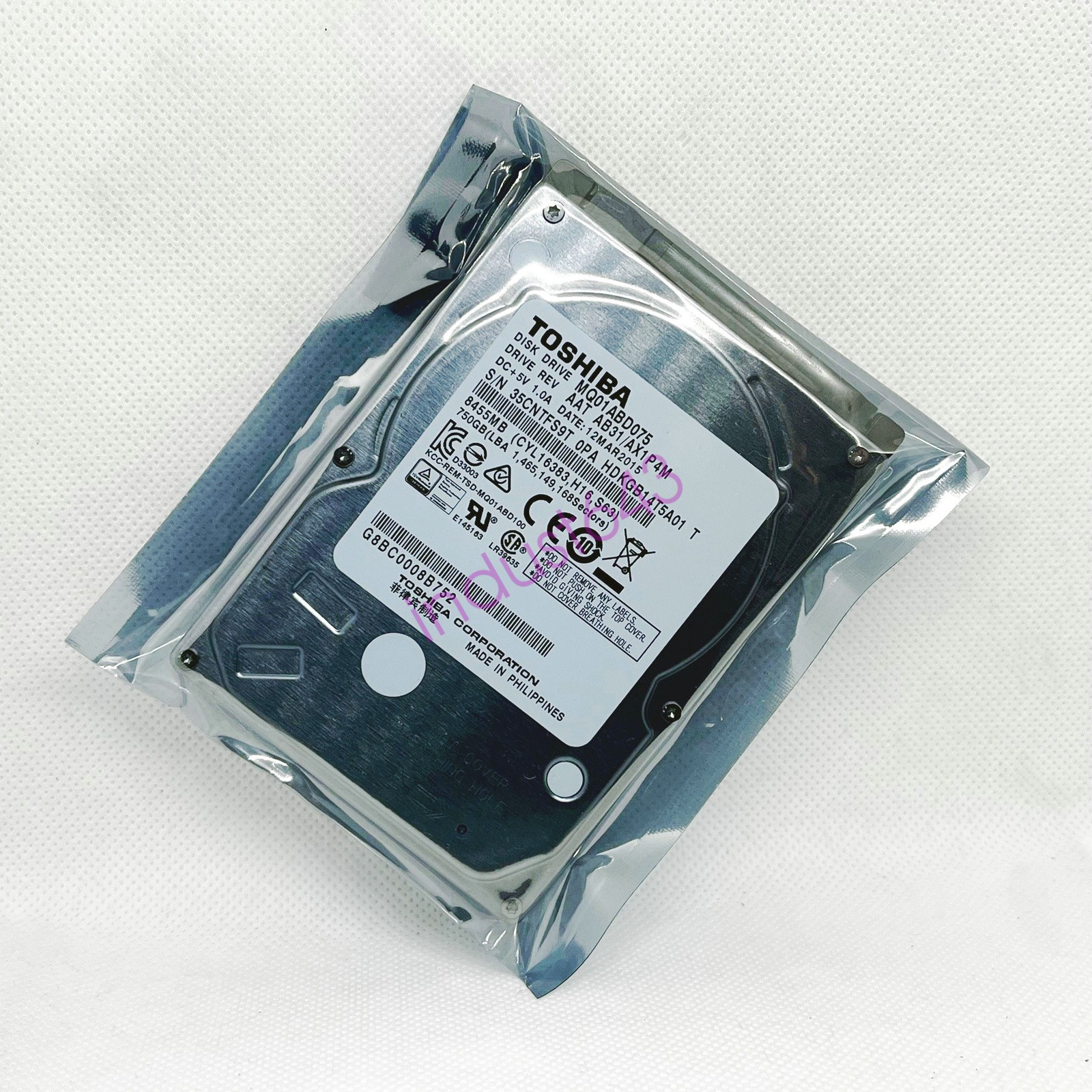 Toshiba 750GB 5400RPM 2.5" MQ01ABD075 SATA Notebook hard drive