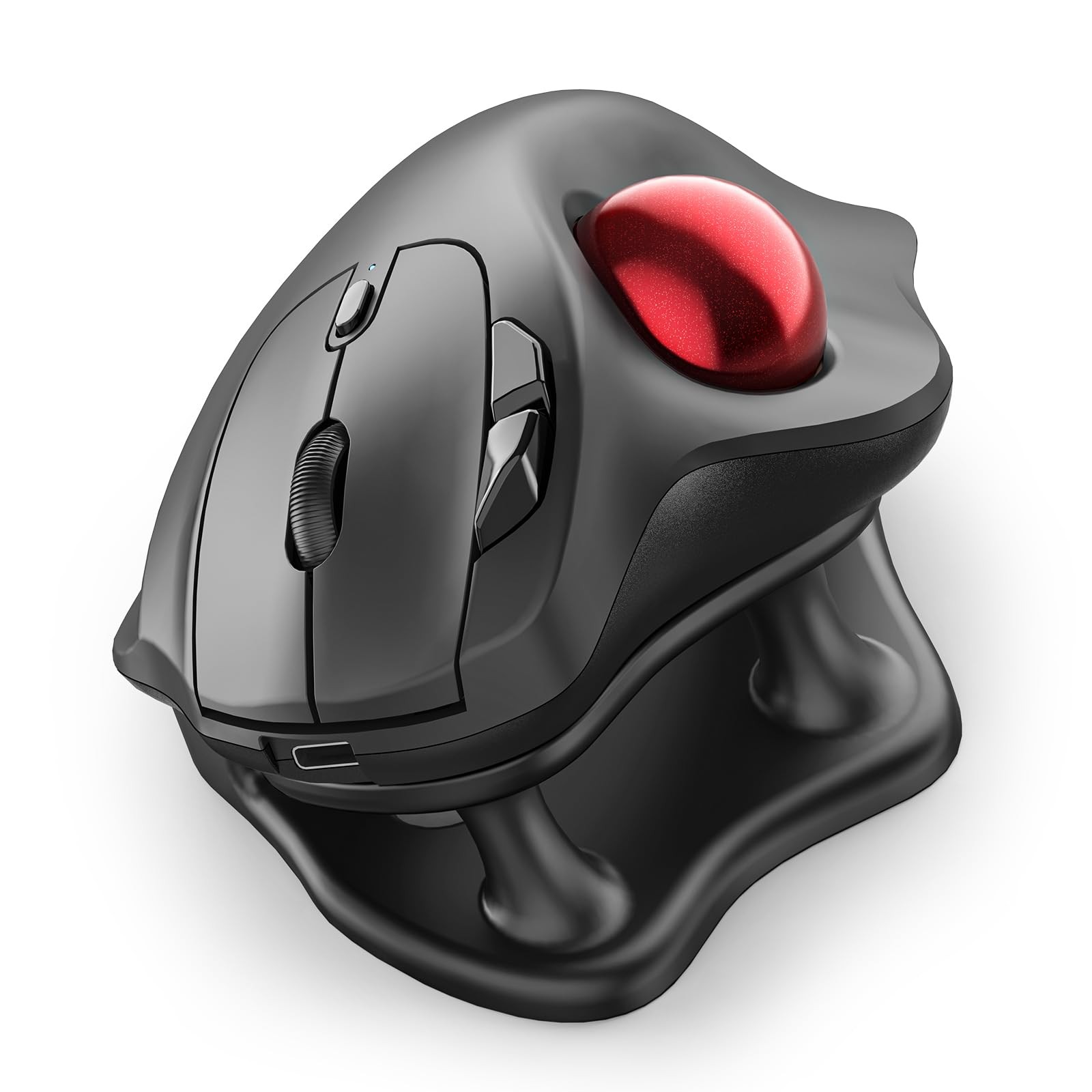 Nulea M511 Wireless Trackball Mouse, Rechargeable Ergonomic A-Red