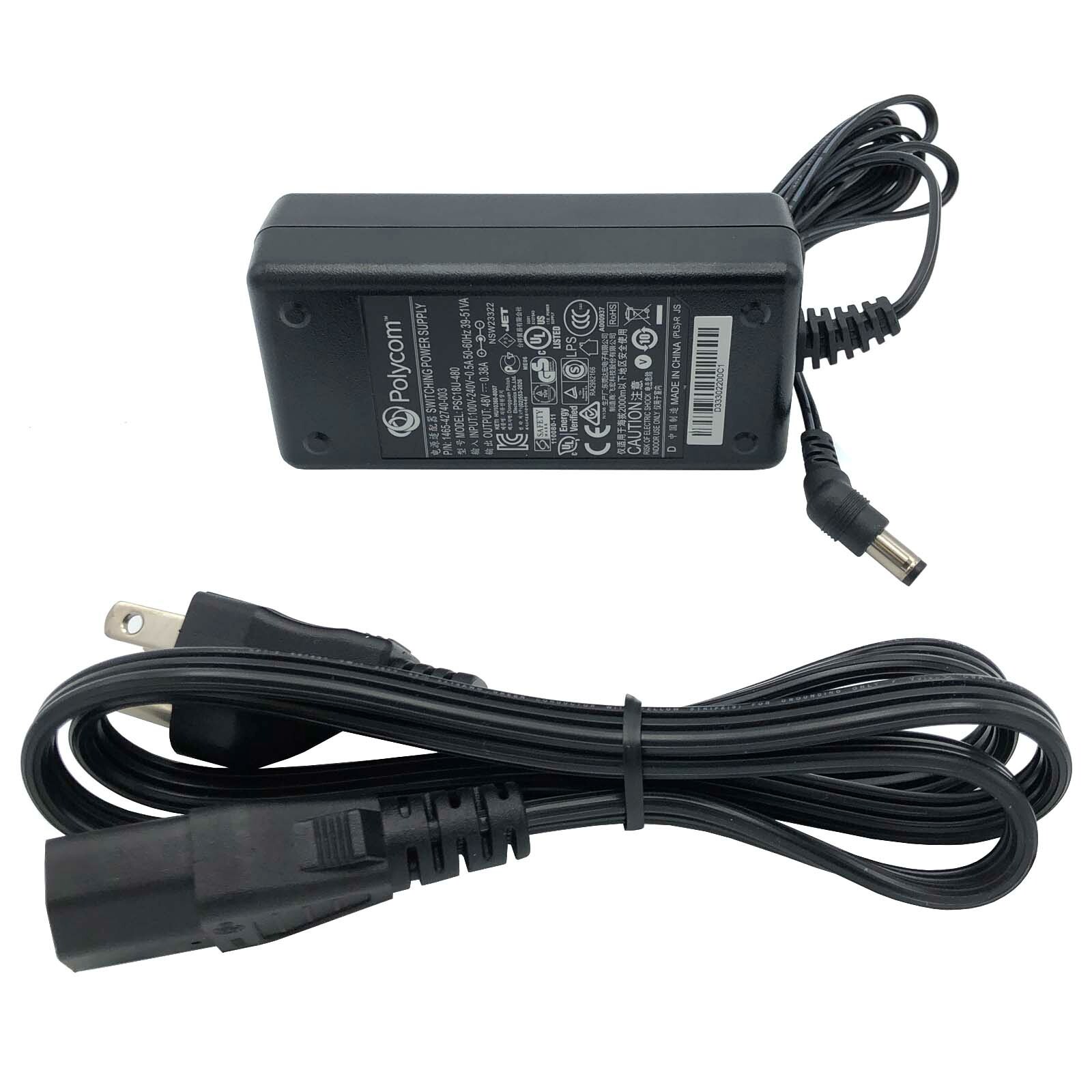 Original Polycom AC Power Supply Adapter PSC18U-480 34-1977-05 Charger