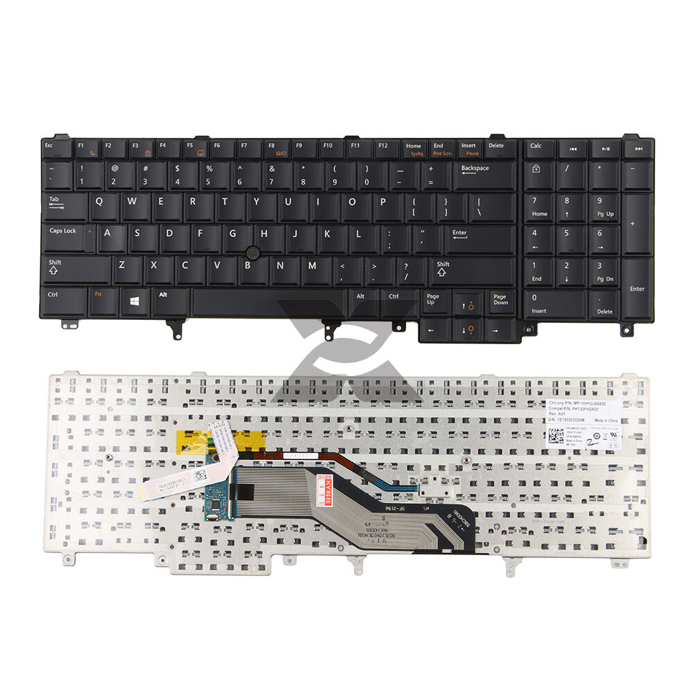 US Keyboard Without Backlight Fit Dell Latitude E5520 E5530 E6520 E6530 E6540