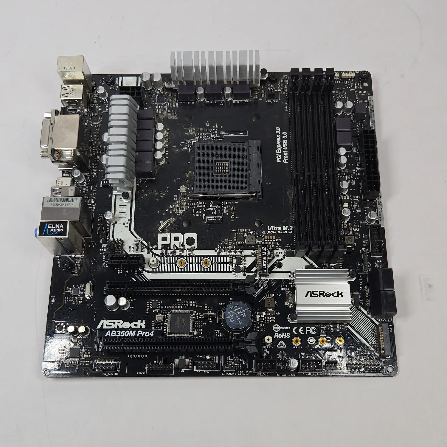AsRock AB350M Pro4 AM4 microATX AMD DDR4 Motherboard