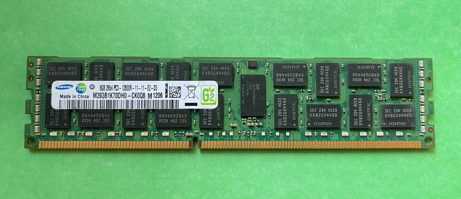 Samsung 8GB 2Rx4 PC3-12800R DDR3 M383B1K70DH0 - CK0Q8 Server Memory 