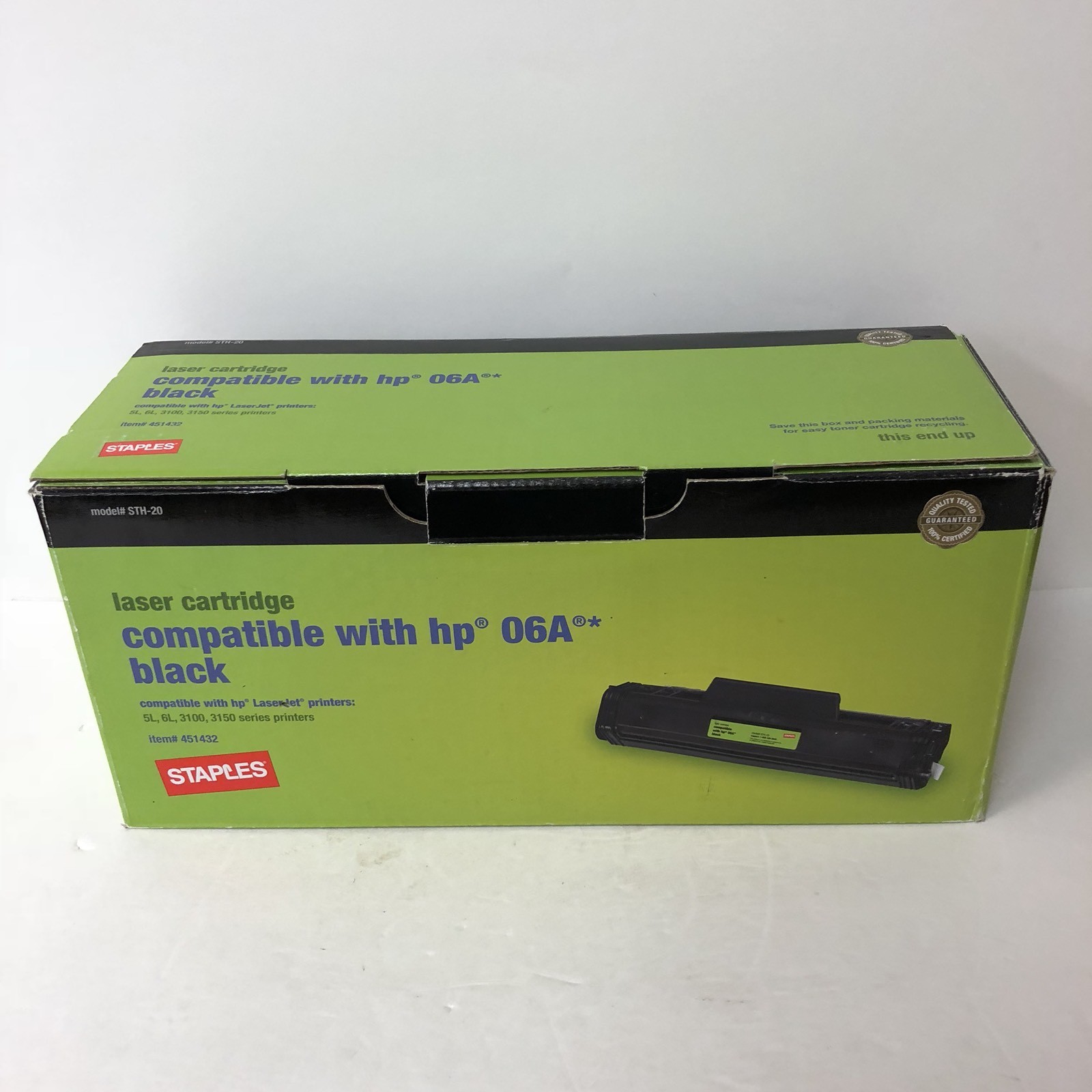 Staples Laser Cartridge Model STH-20 New Open Box