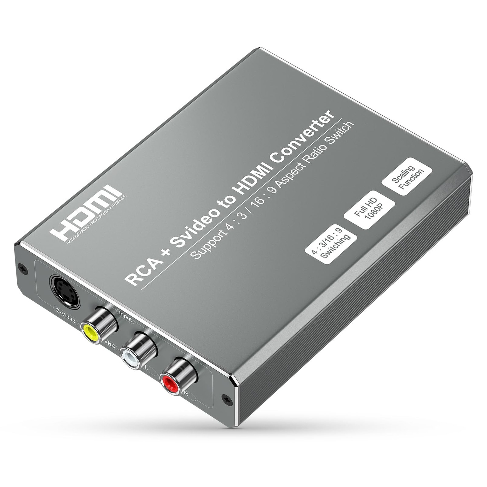 RCA Svideo to HDMI Converter with 4 : 3/16 : 9 