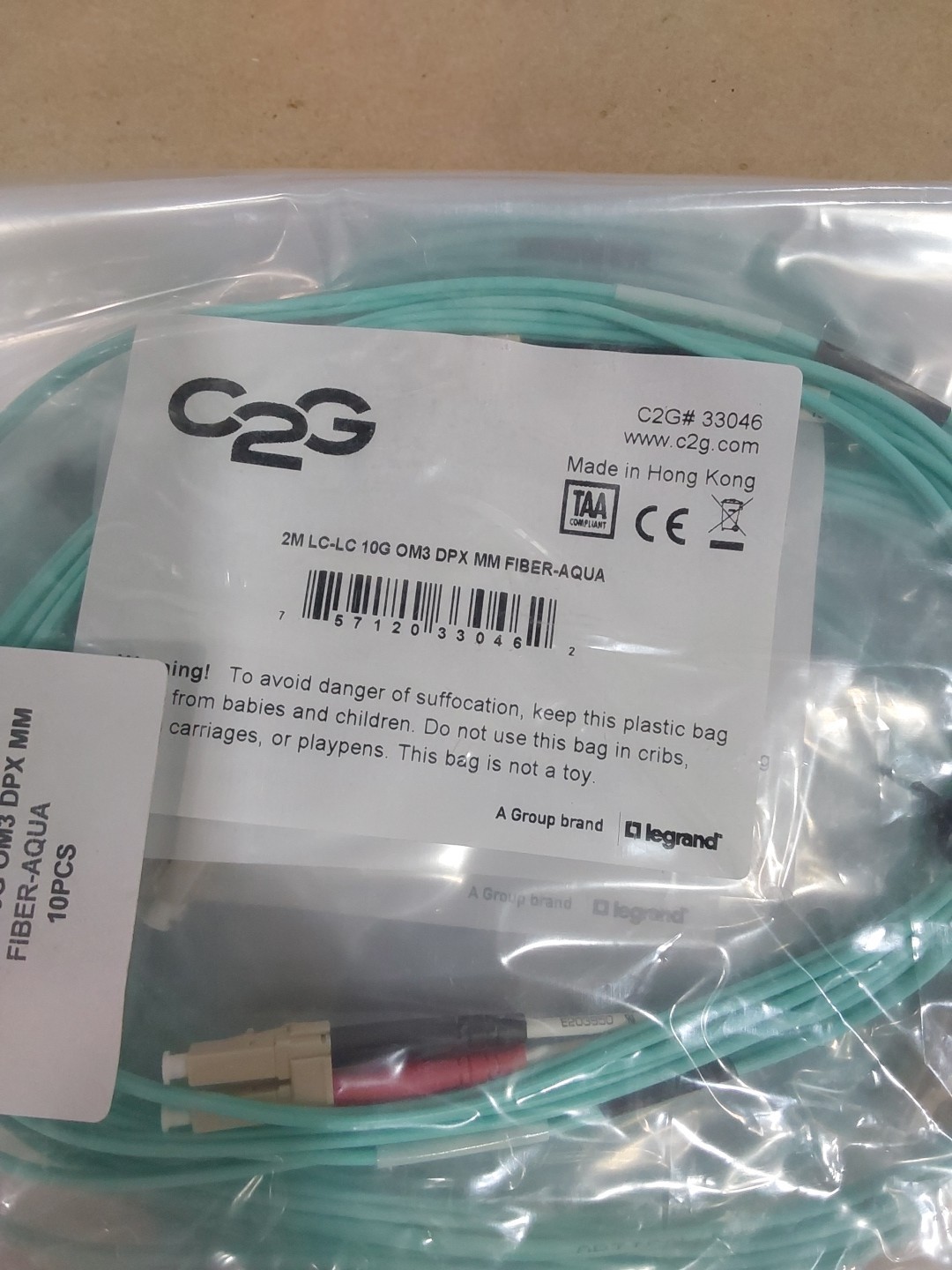 NEW Legrand VS 2M LC LC OM4 DPX PVC (LOT OF 10)....V20