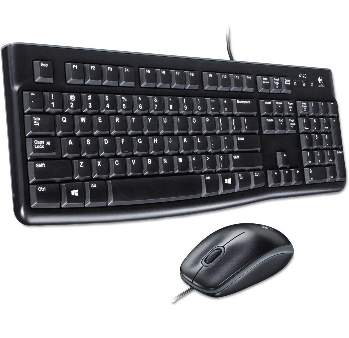  New, Logitech MK120, Plug and Play USB Mouse and Keyboard Combo
