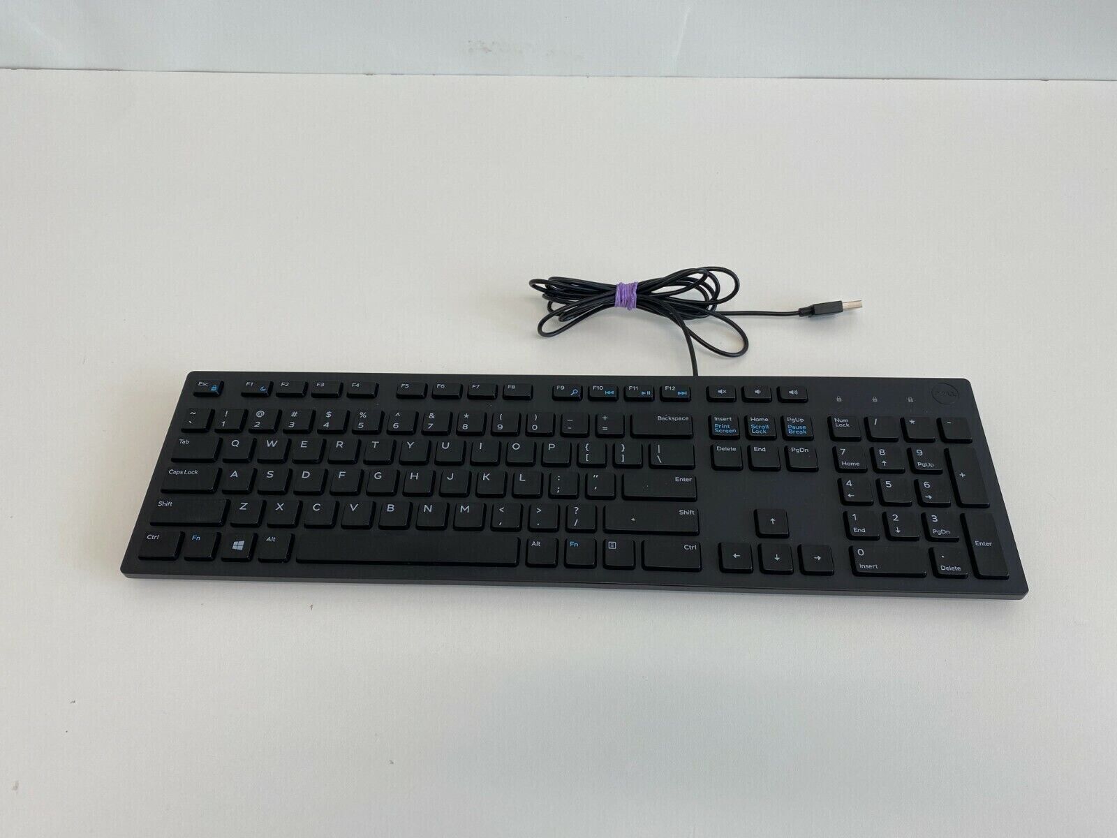 LOT OF 3 Dell KB216T USB Wired PC Computer Black Slim Keyboard