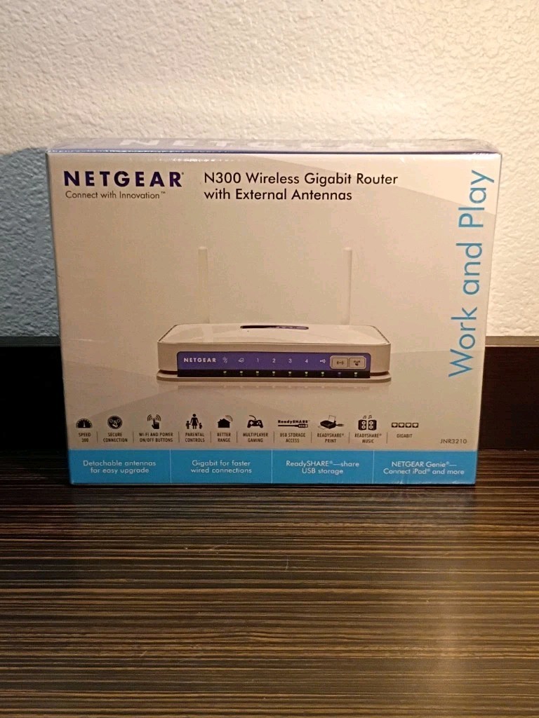 Netgear N300 Wireless Gigabit Router with External Antennas JNR3210
