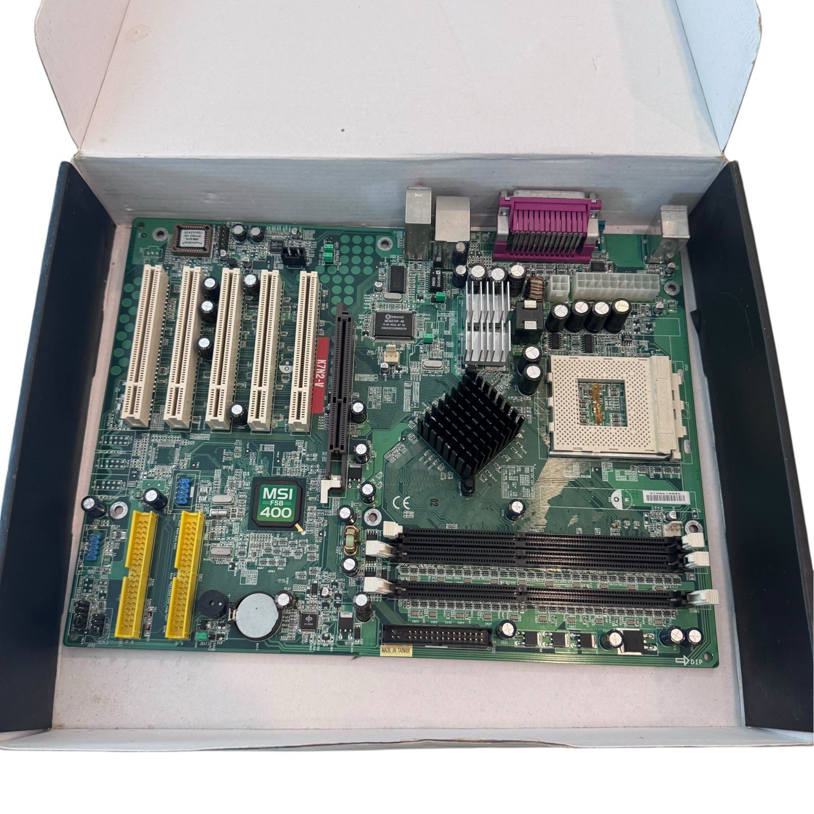 MSI K7N2-V Socket 468 Motherboard w/ ASUS A7V333 Box & Manual
