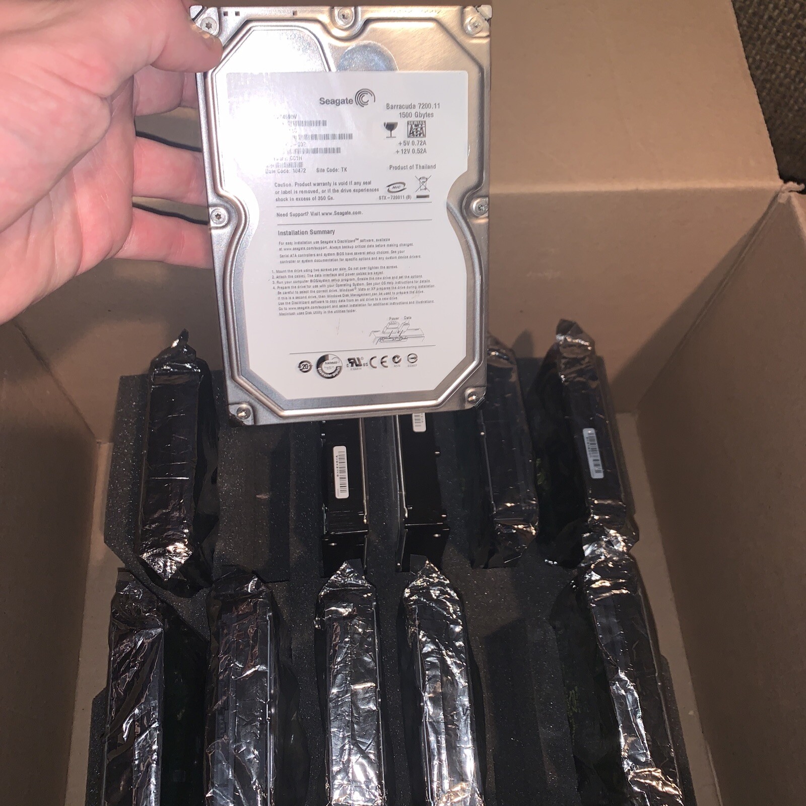 11x Seagate Barracuda 1500GB 7200 RPM HUGE Lot 11 Drives
