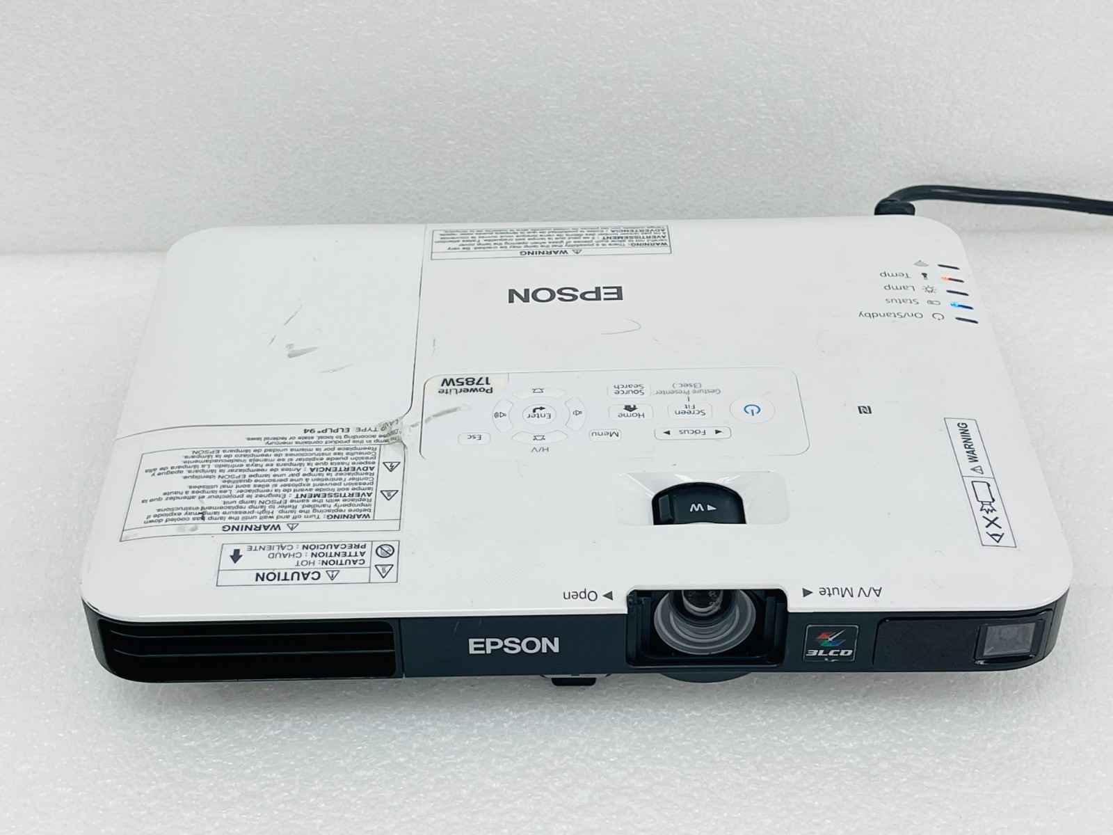 FOR PARTS - Epson PowerLite 1785W Wireless WXGA 3LCD Projector - H793A (READ)