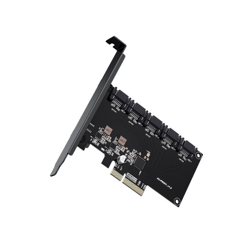 5 Port PCIE Adapter with Bracket 6Gbps PCIe to Host Controller