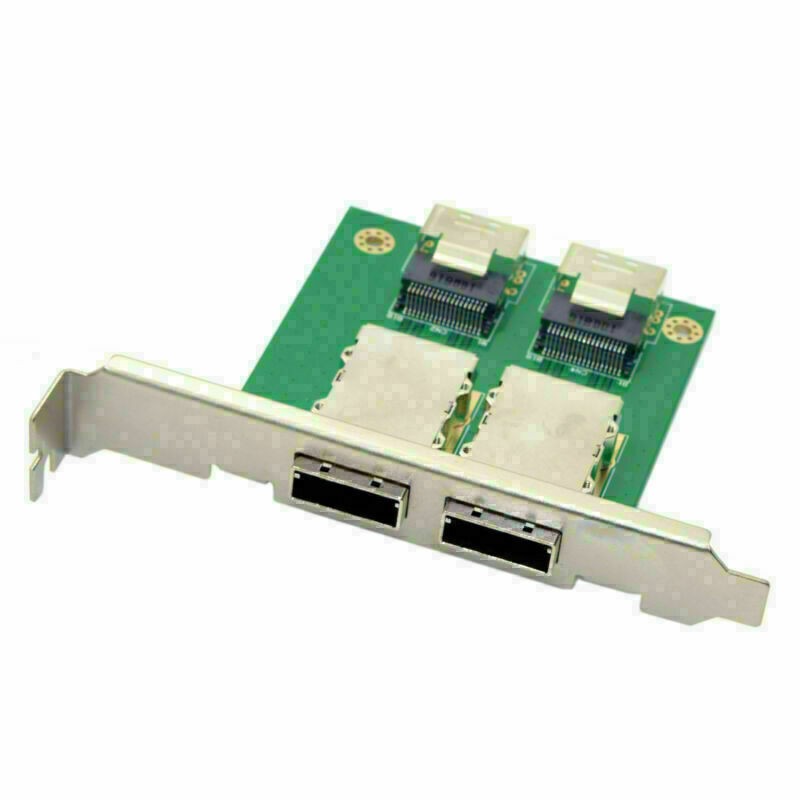 CY Mini SAS SFF-8088 To SAS 36Pin SFF-8087 PCBA Female Adapter With PCI Bracket