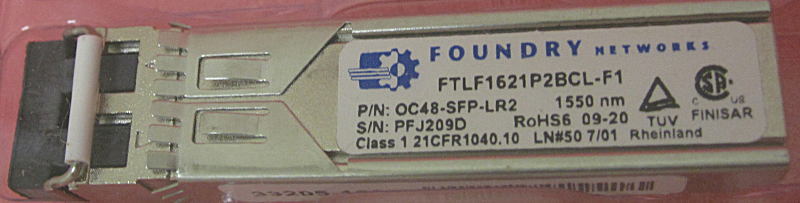 GENUINE Brocade/Foundry OC48-SFP-LR2 FTLF1621P2BCL-F1 OC-48/STM-16 LR-2 80KM