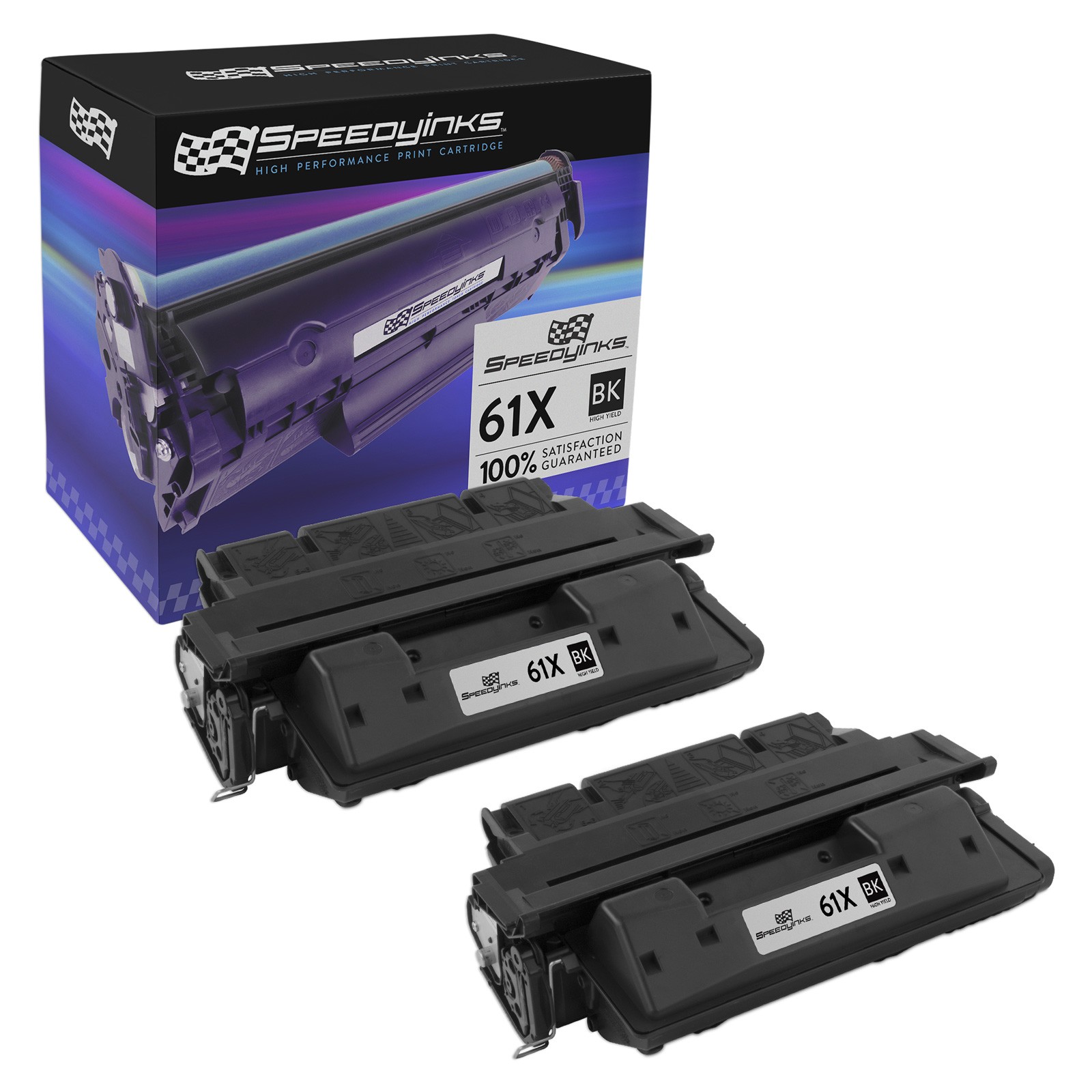 2PK Reman Replacement Laser Toner Cartridge for HP C8061X (HP 61X) HY