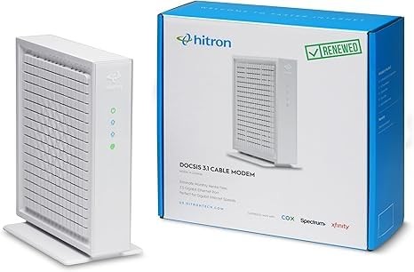 Hitron CODA56 Multi-Gigabit DOCSIS 3.1 Modem | 2.5 Gbps Max Internet Speeds |...