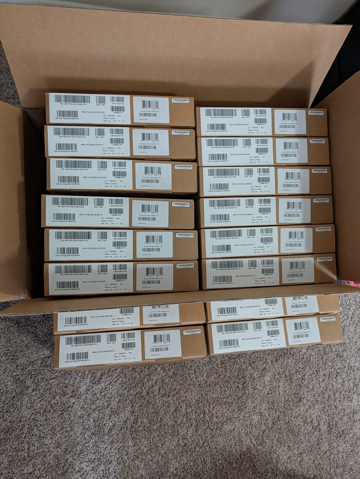 Lot of 16 Dell WD19TB Docking Station 180W AC power - Sealed box, $85 per unit