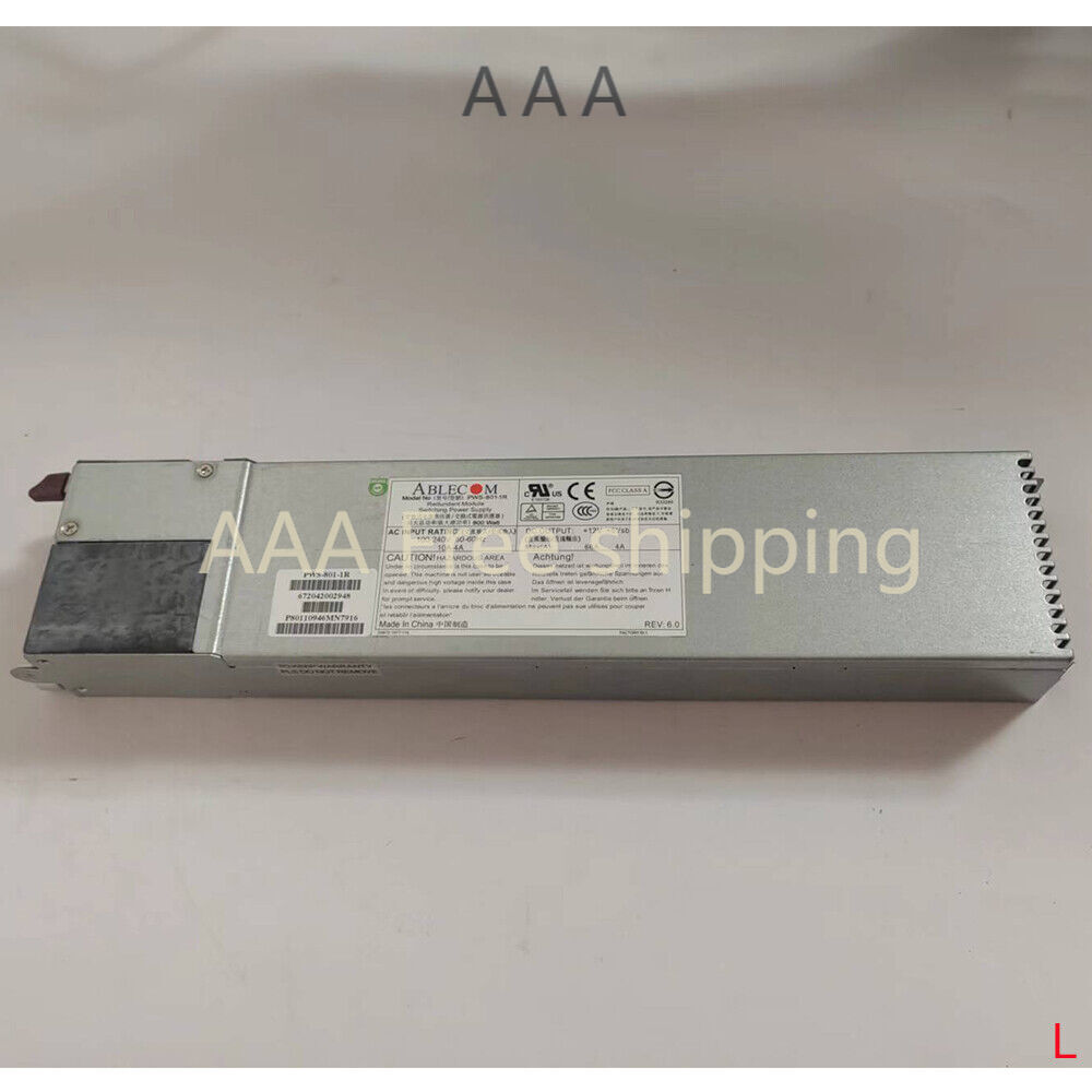 FOR Ultramicro SUPERMICRO ABLECOM PWS-801-1R 800W server power supply