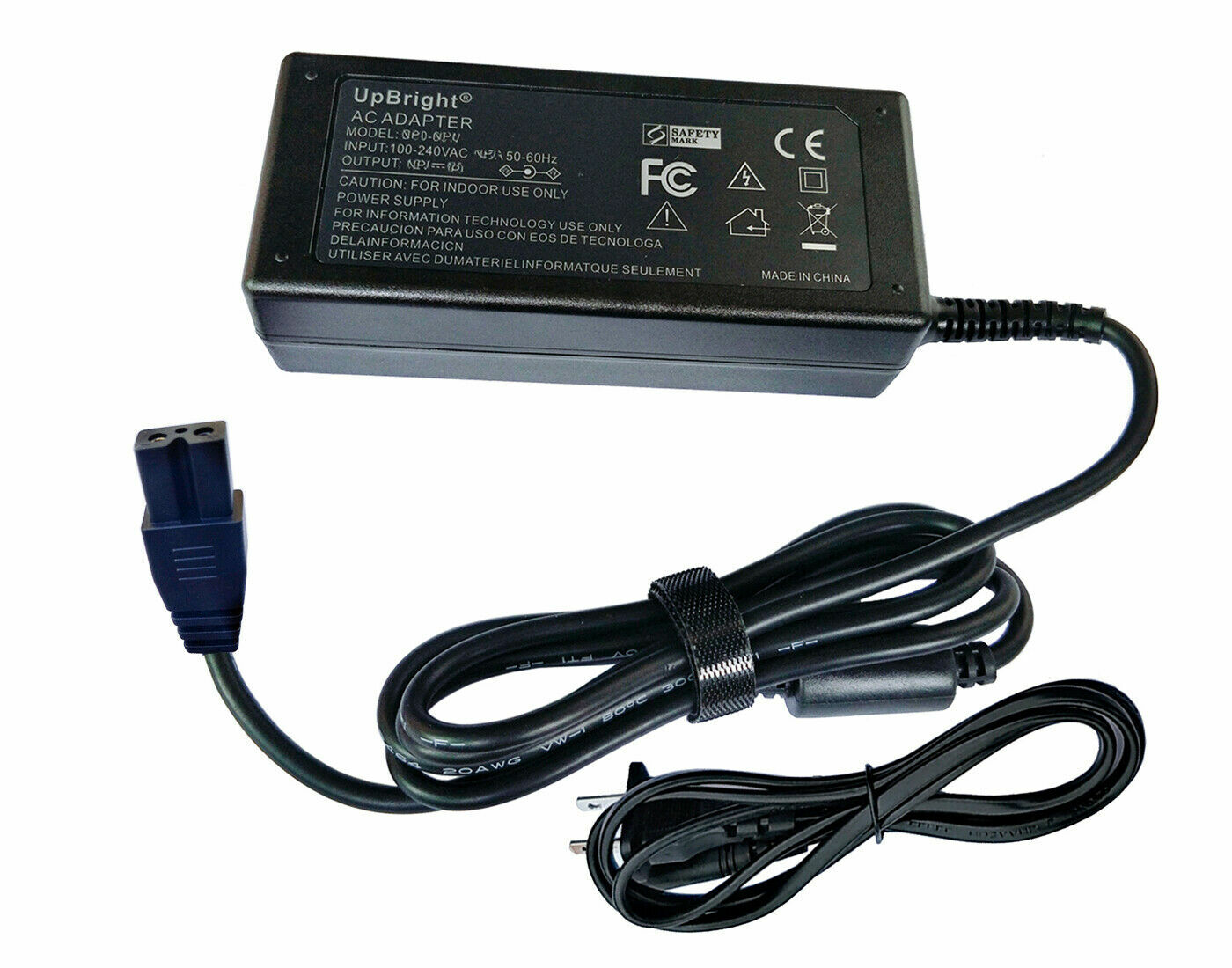 2-Prong AC DC Adapter For Sharper Image SI551 Hot + Cold Car Snack Box Fridge