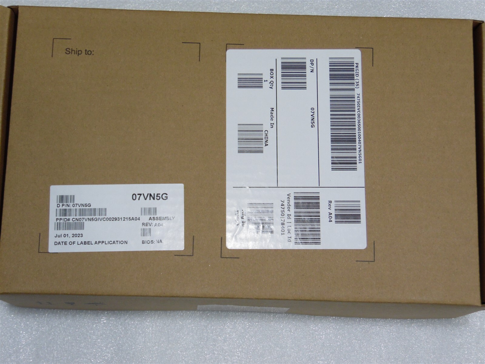 DELL EMC POWEREDGE R650 R6525 RISER R3A 1X16 LP 7VN5G USED WITH REAR NVME