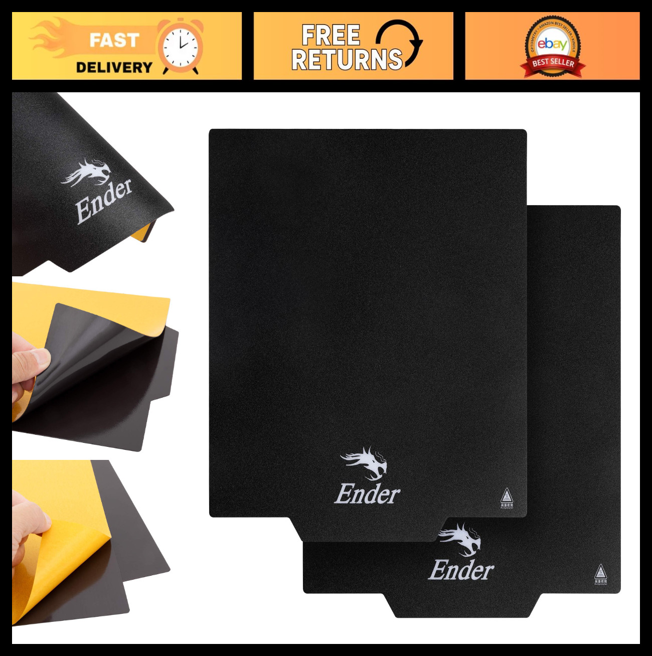 2PCS Magnetic Removable 3D Printer Build Surface Heated Bed Cover 235x235mm for