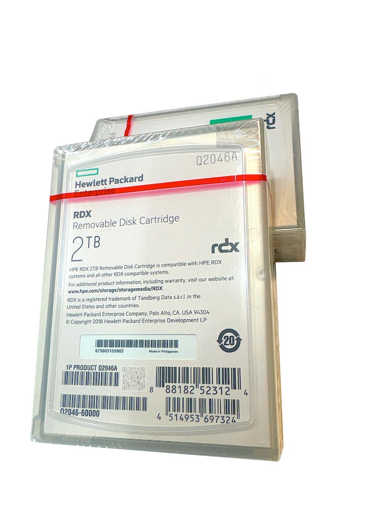 Q2046A I HPE HP RDX 2TB Removable Disk Cartridge RHDD 759488-001 BRAND NEW