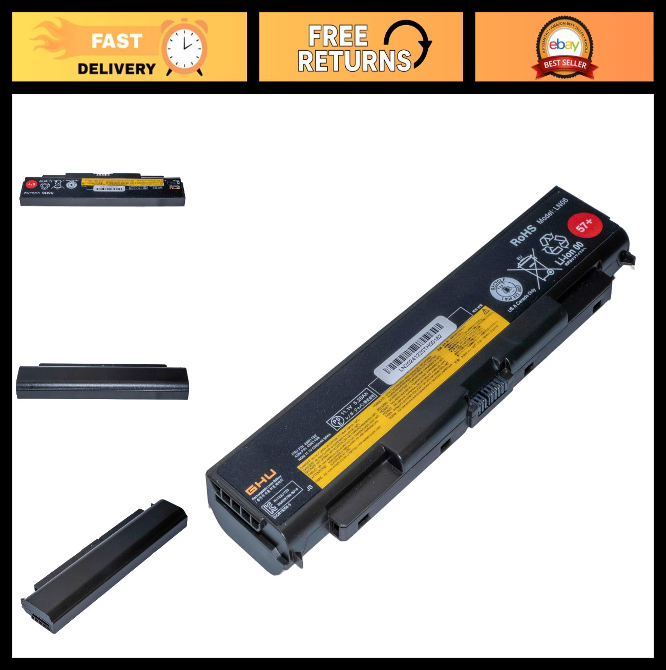 58WH Replacement Laptop Battery for ThinkPad W541 T450p T540p L440 L540 - Fast C