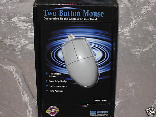 Micro Innovations Two Button Mouse Contour Hand  NEW