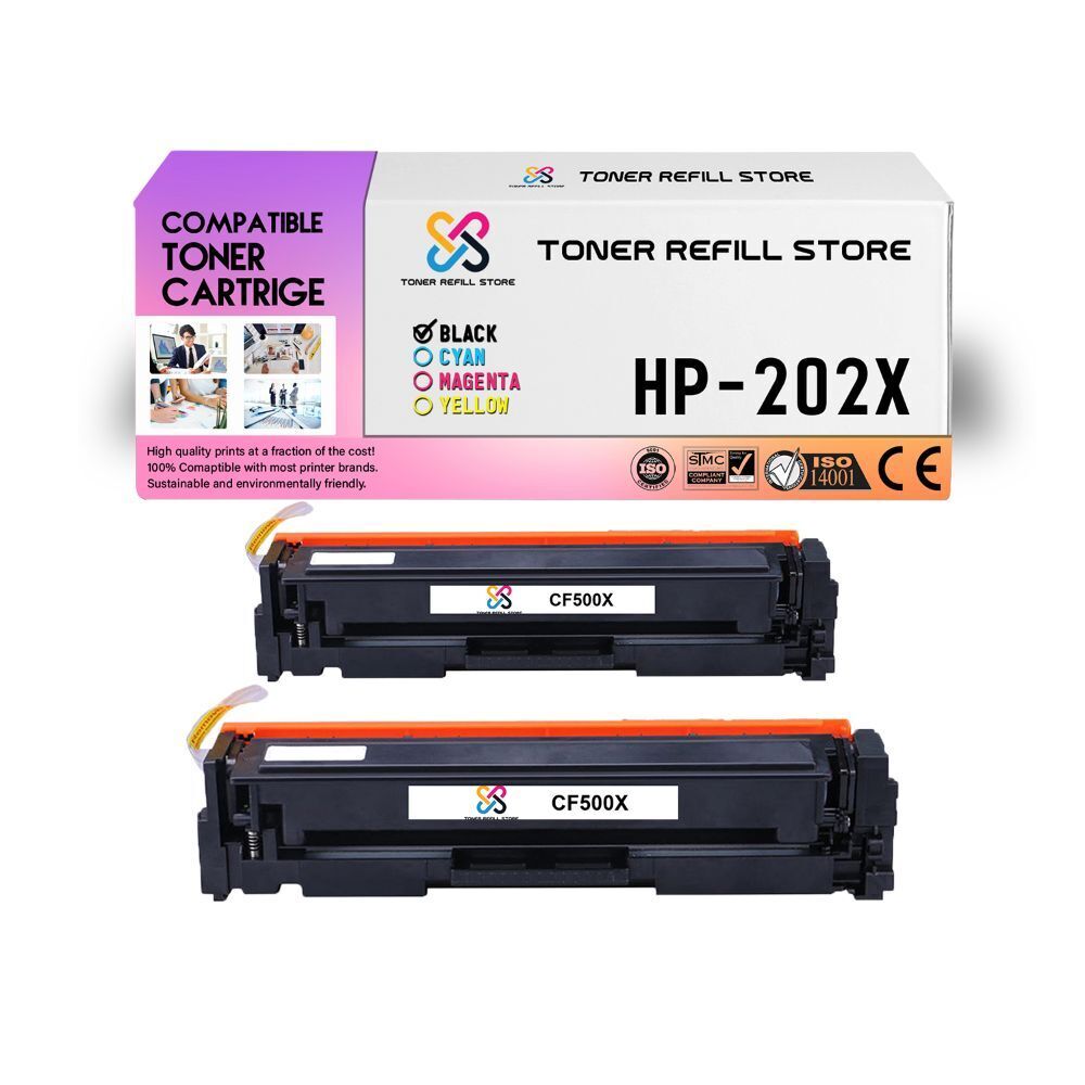 2Pk TRS 202X Black HY Compatible for HP LaserJet MFP M280nw Toner Cartridge