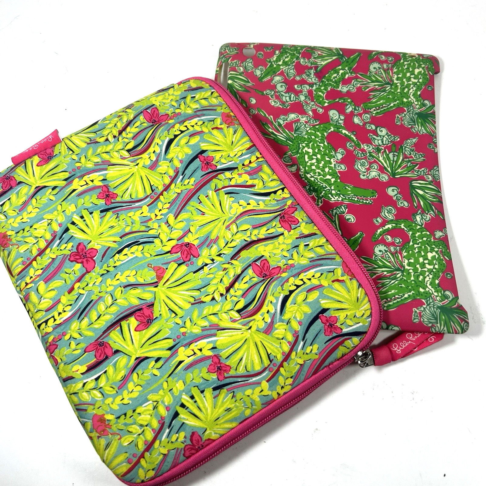 Lilly Pulitzer Floral Print Foam Padded iPad  Cover Zip Closure & iPad 2 3rd Gen