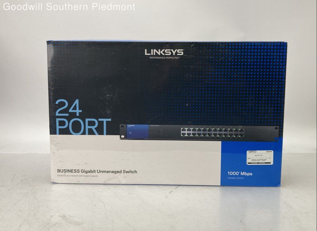 Linksys LGS124 24-Port Business Gigabit PoE+ Switch - Black - N/A - New