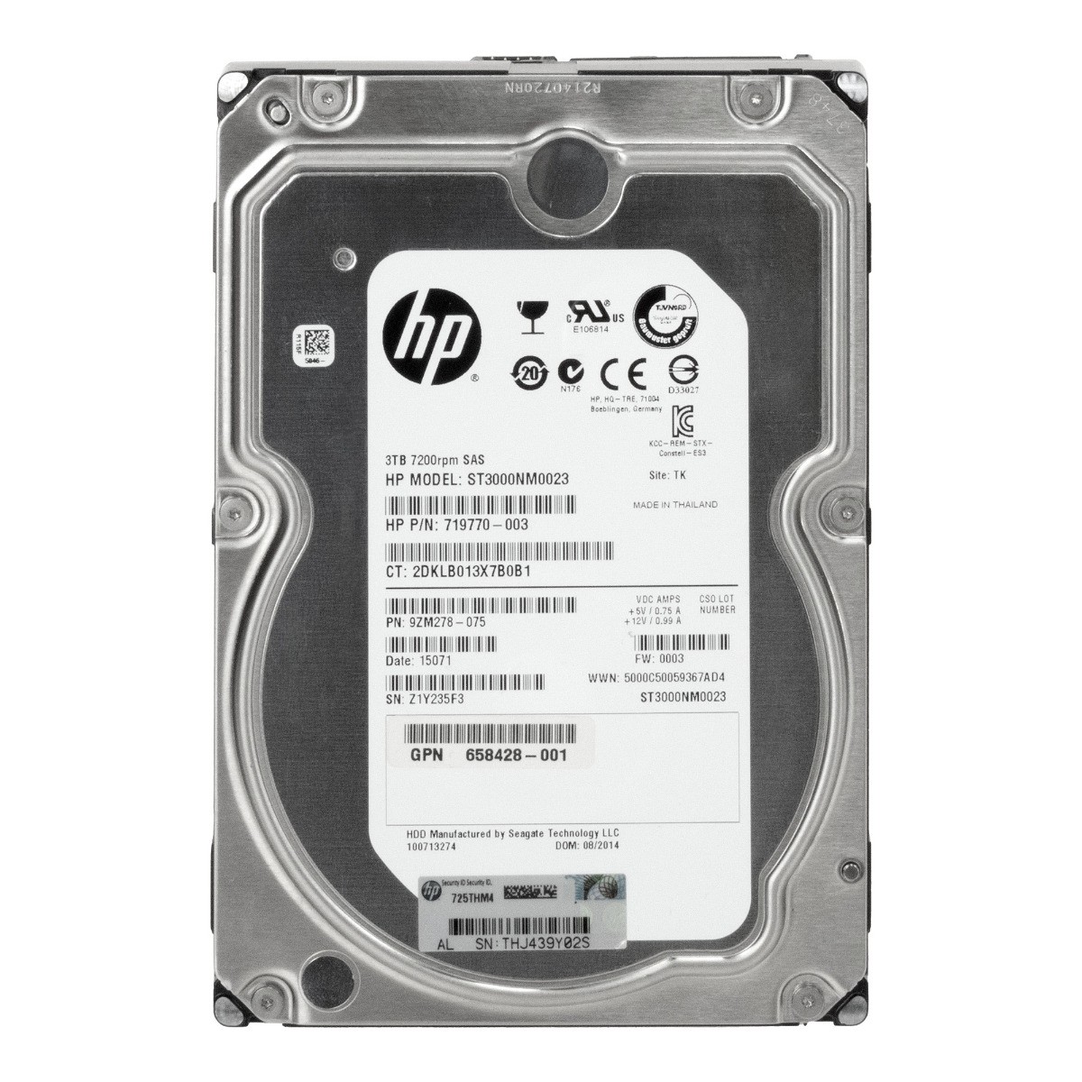 HP 719770-003 3TB 7.2K 128MB SAS-2 3.5'' ST3000NM0023