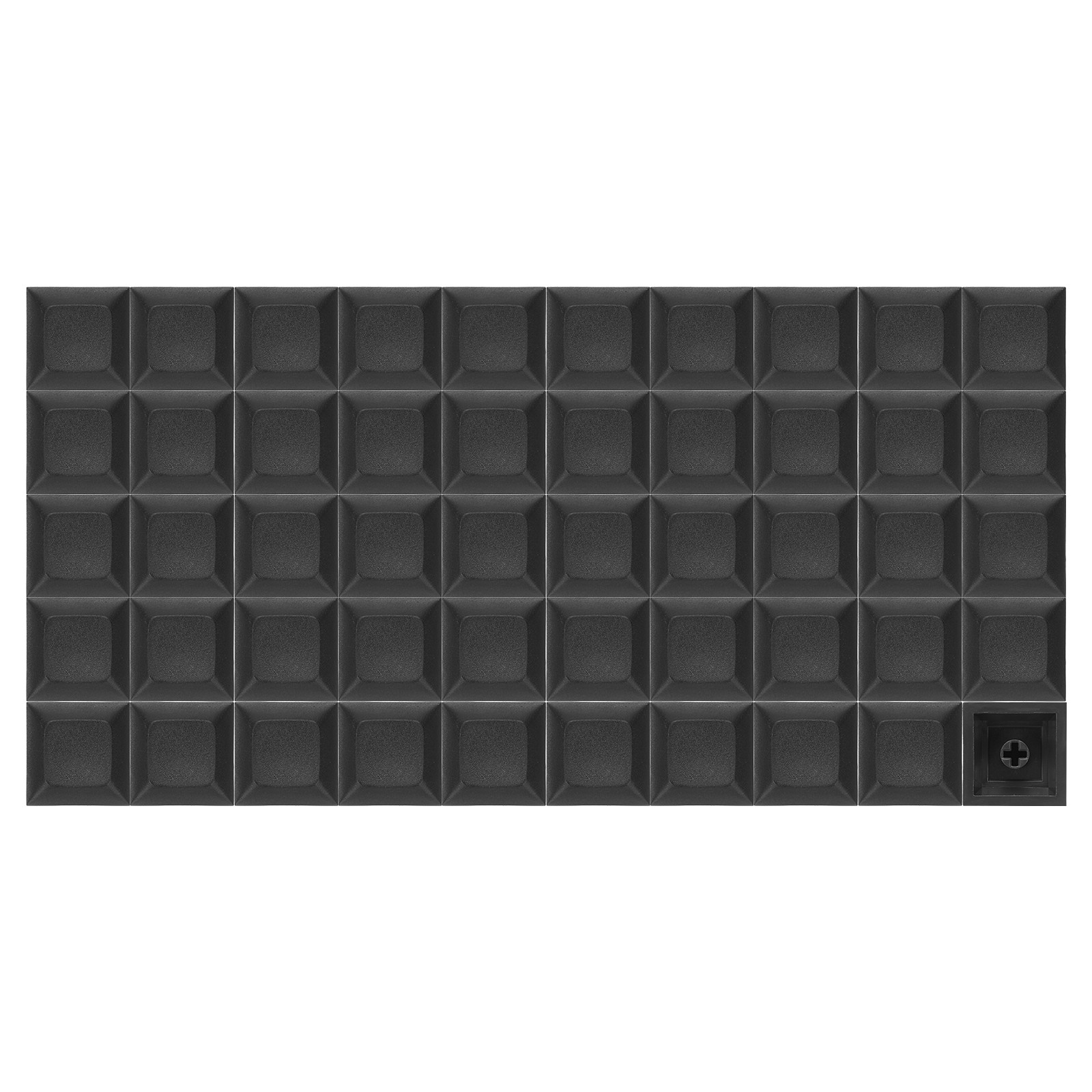 50 Pcs PBT Keycap Set DSA Mechanical Numeric Keypads for Keyboard, Black