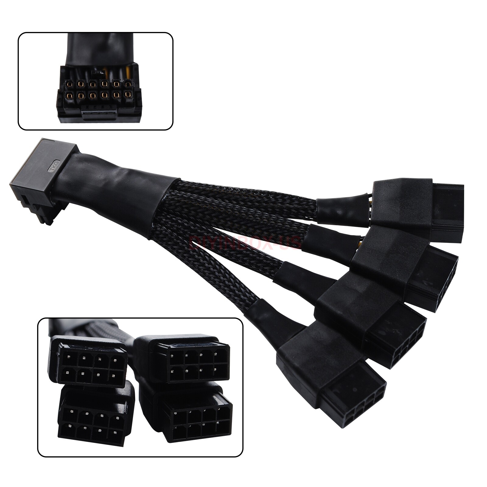 For RTX4090 Cable 90-Degree Elbow 4x 8-pin PCIe to 16-pin 12VHPWR GPU Connector 