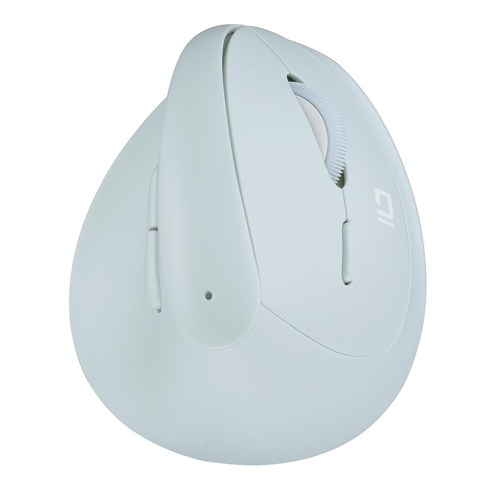 Digio2 Mini Ergonomic Bluetooth Mouse, Quiet, 5 Buttons, BlueLED, Mint