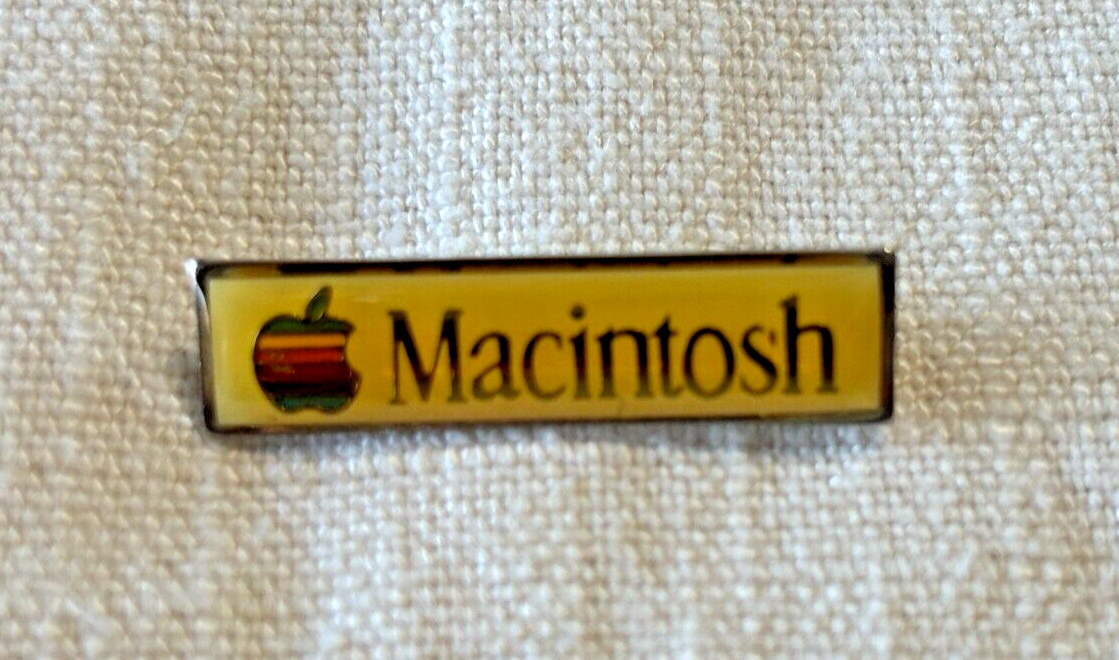 Historic Vintage 1980’s Apple Macintosh Logo Enamel Lapel Pin