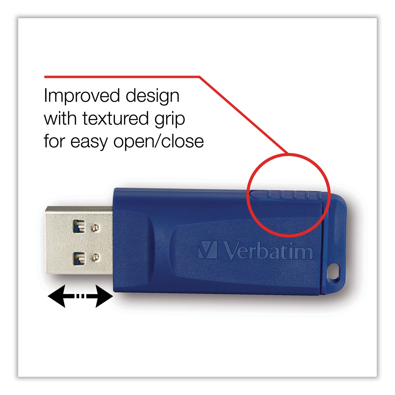 Verbatim® Classic USB 2.0 Flash Drive, 64GB, Blue