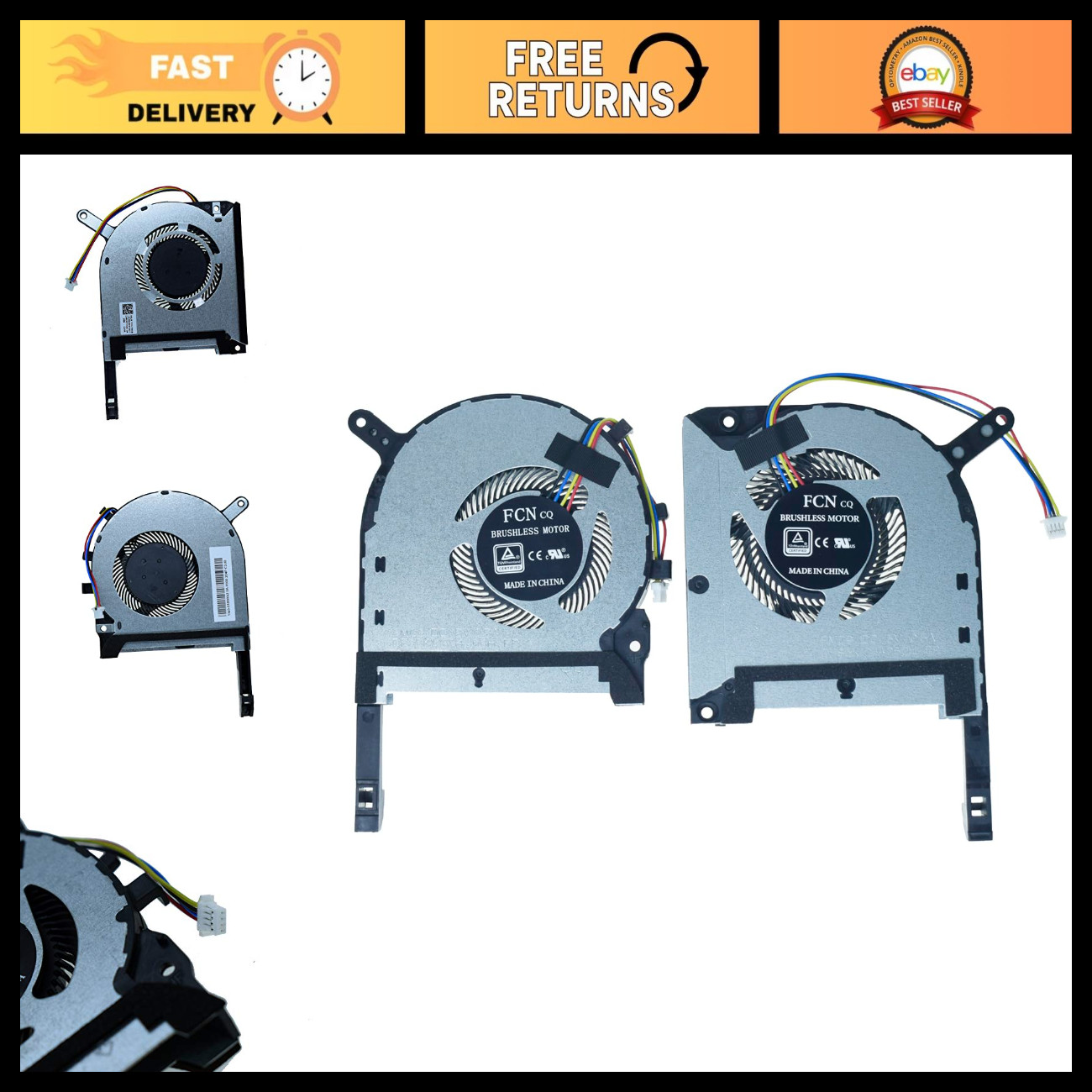 High-Performance CPU & GPU Cooling Fan for TUF Gaming A15 FA506 F15 FX506 Series