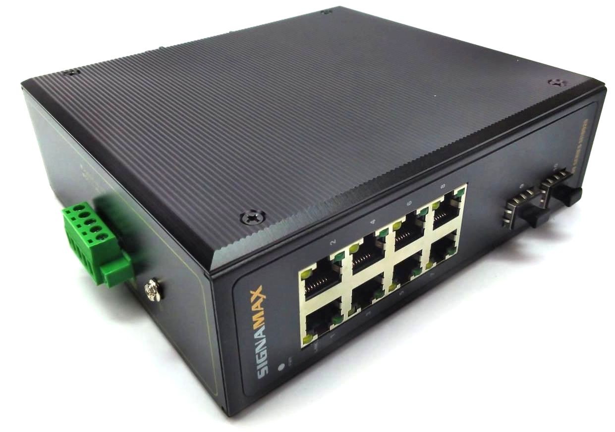 Signamax I-100 8-Port SFP Rugged Industrial Gigabit Switch SI10020